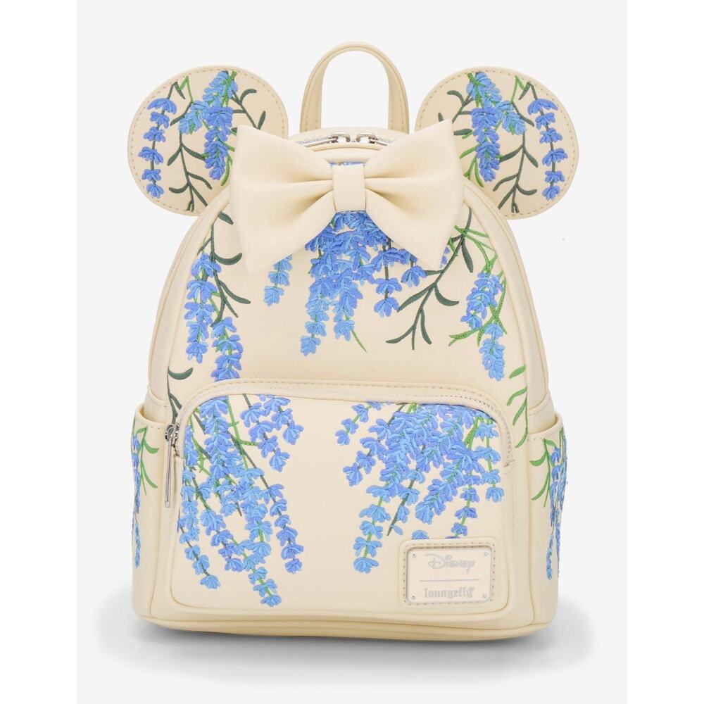 Loungefly Disney Minnie Mouse Blue Floral Mini Backpack
